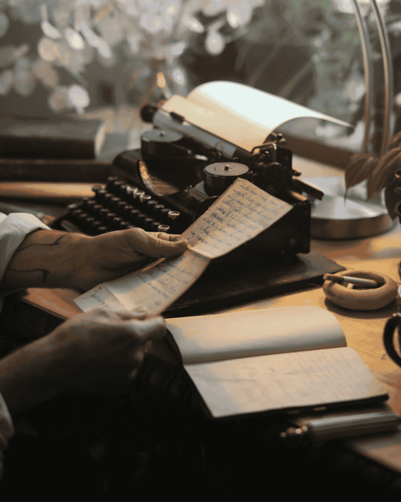 Writing desk setup